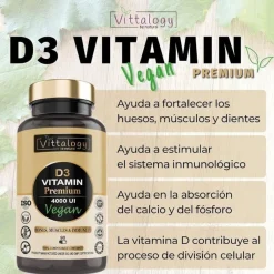 Vittalogy Vitamina D3 Premium Vegan 3x90 Cápsulas【PACK AHORRO】