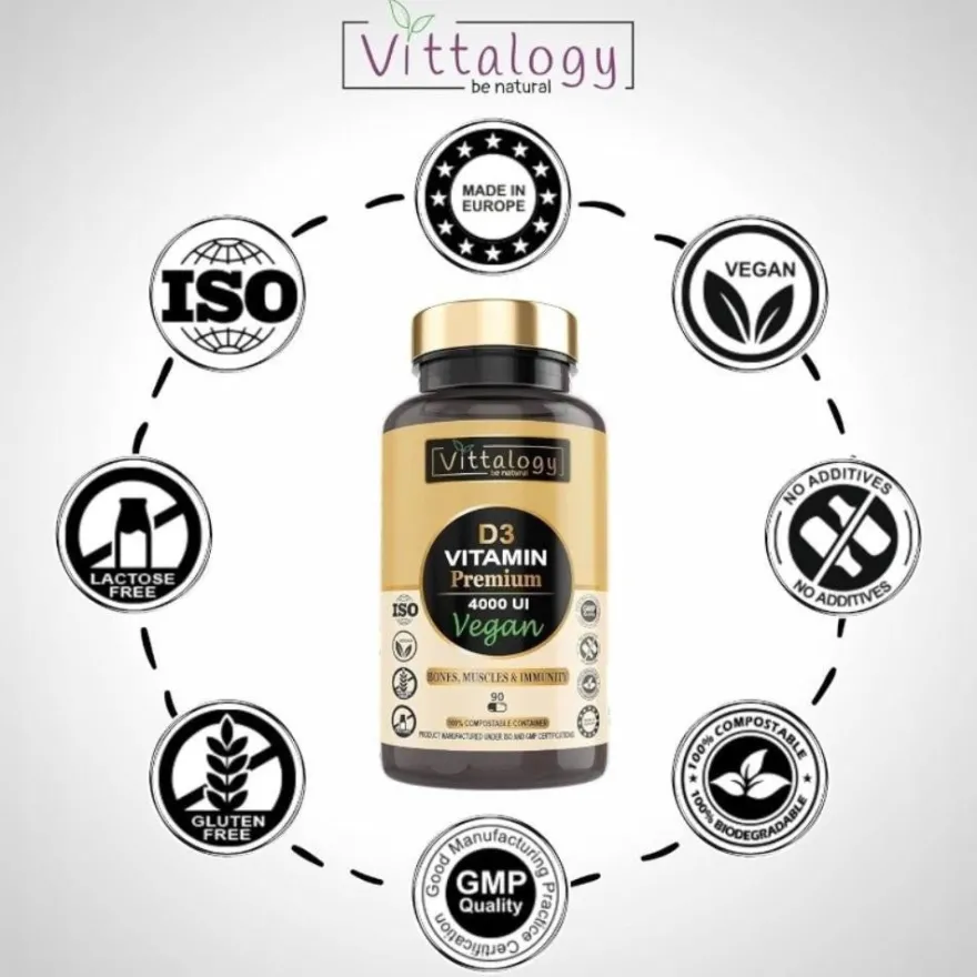 Vittalogy Vitamina D3 Premium Vegan 90 Cápsulas