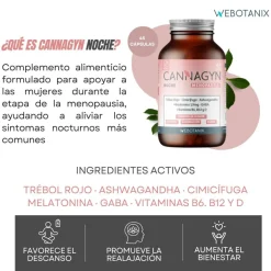WeBotanix Cannagyn Menopausia Noche 45 cápsulas