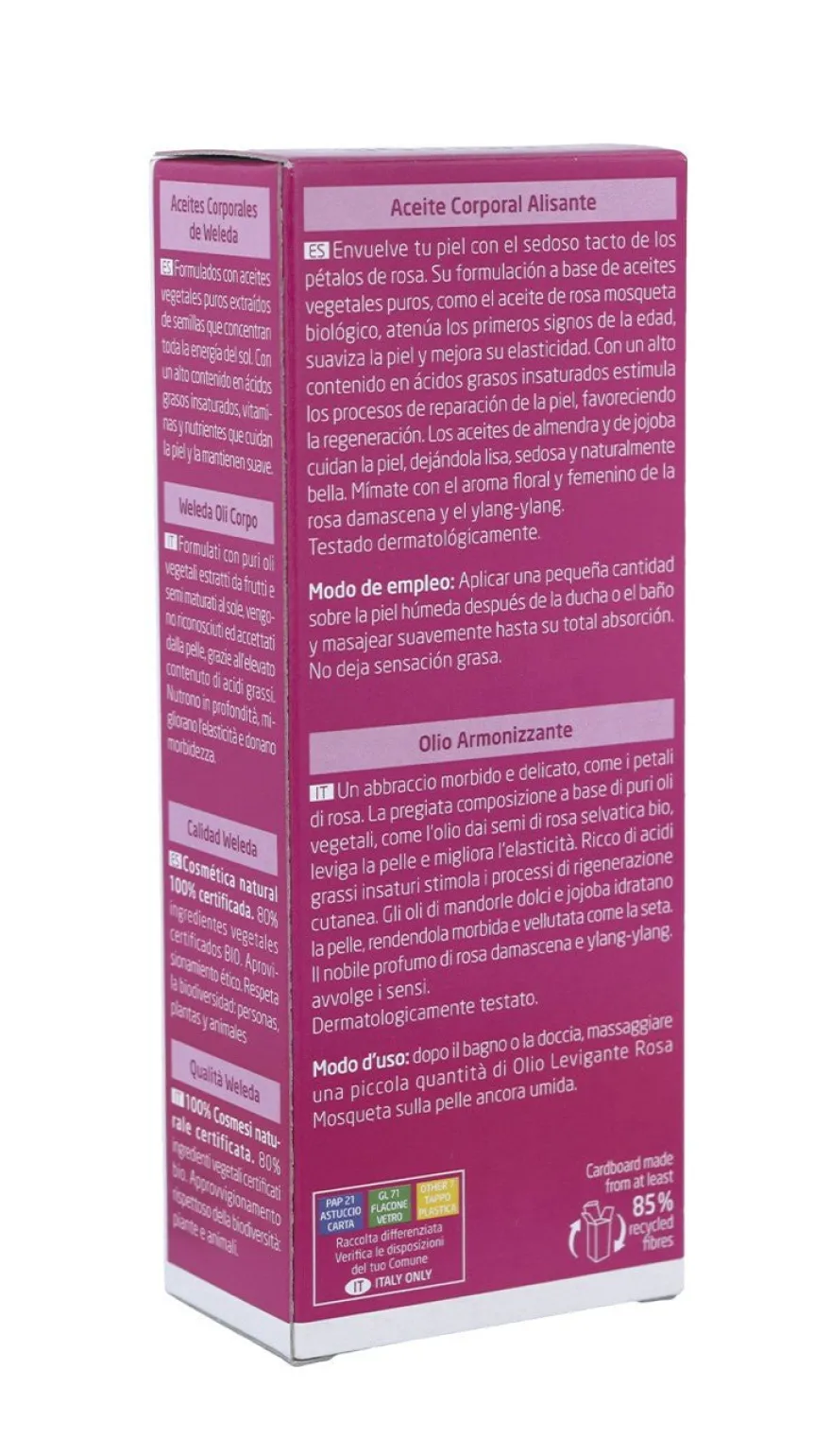 WELEDA Aceite Corporal Suavizante de Rosa Mosqueta 100ml