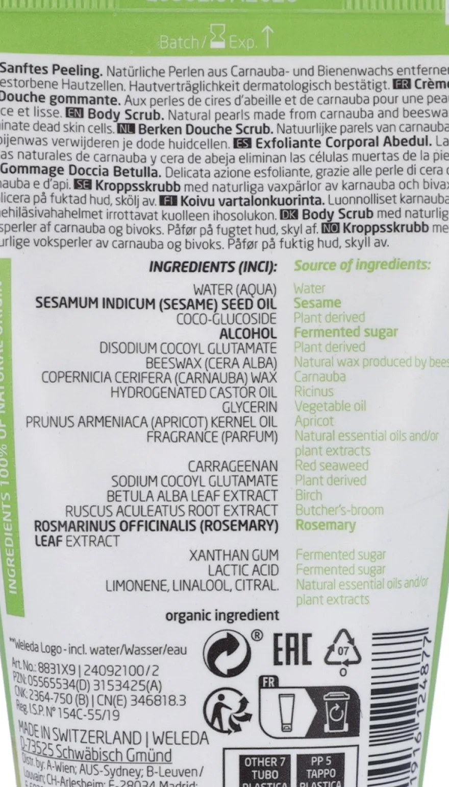 Weleda Cosmética Exfoliante Corporal Abedul 150 ml