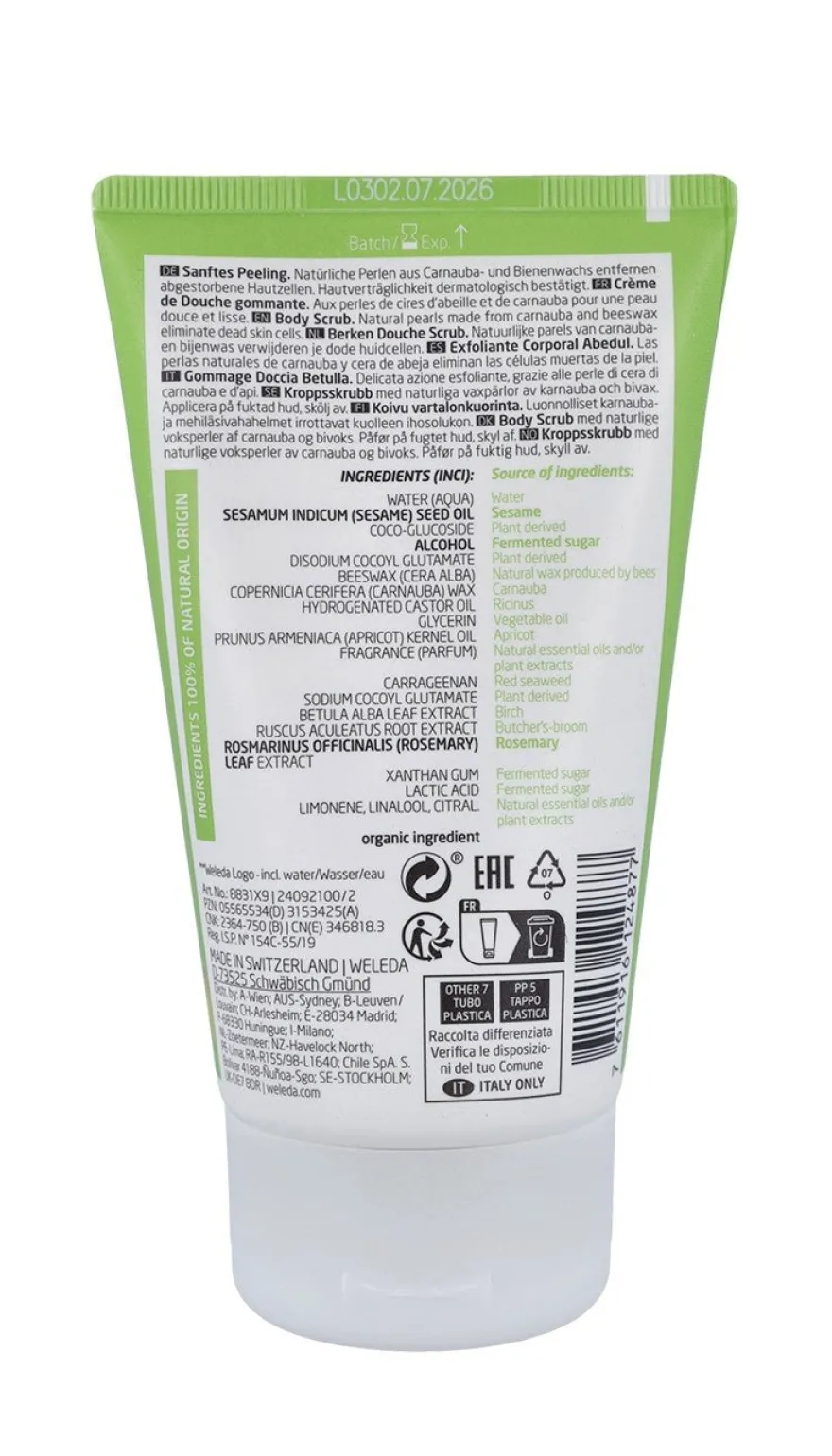 Weleda Cosmética Exfoliante Corporal Abedul 150 ml