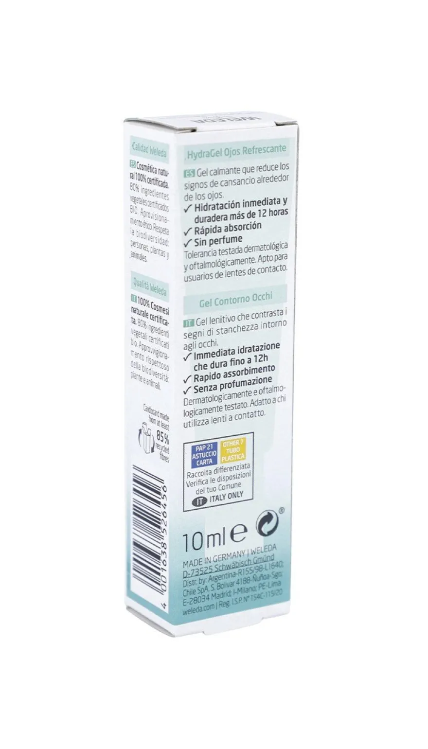 WELEDA HydraGel Ojos Refrescante con Extracto de Cactus BIO 10ml