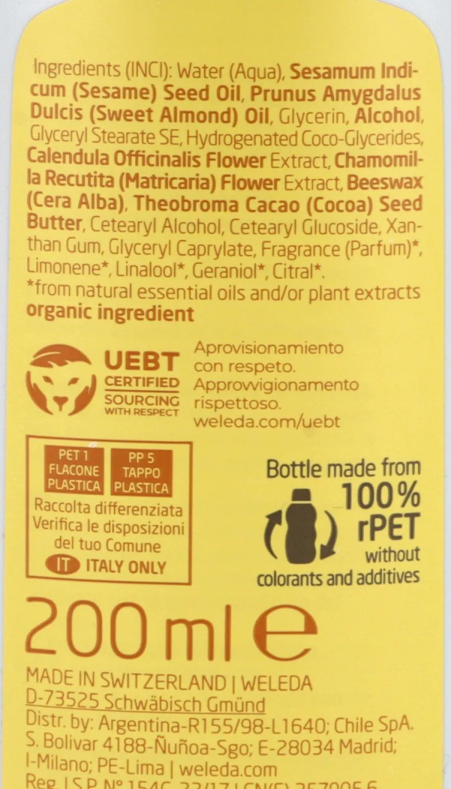 WELEDA Leche Corporal de Caléndula Bebé 200ml
