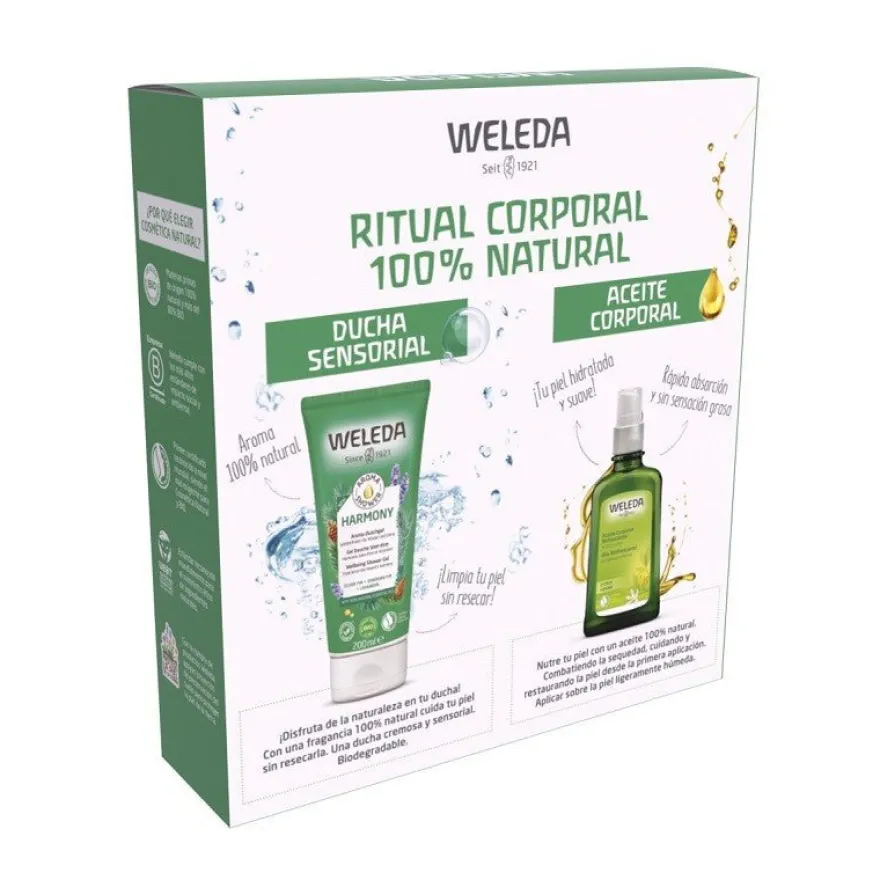 WELEDA Pack Aceite Corporal Refrescante Citrus 100ml + Aroma Shower Harmony 200ml