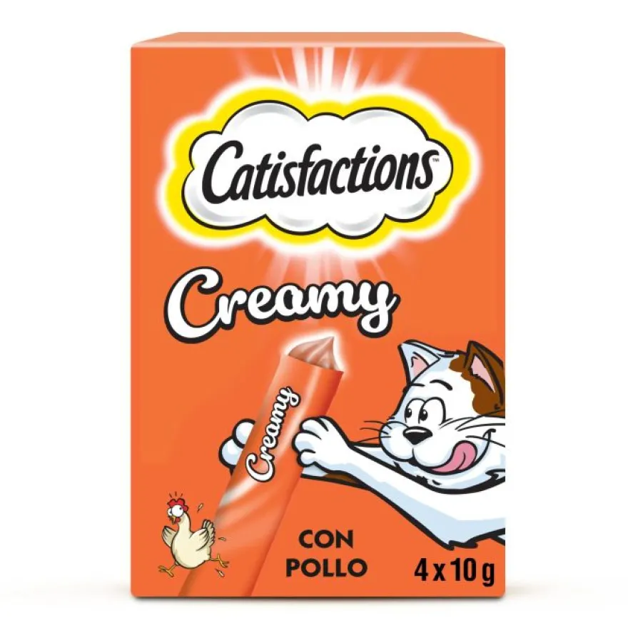 Whiskas Catisfactions Creamy Pollo Snack Líquido 11 uds