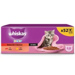 Whiskas Junior Selección Clásica Pack 13 paquetes 4 sachés de 85g