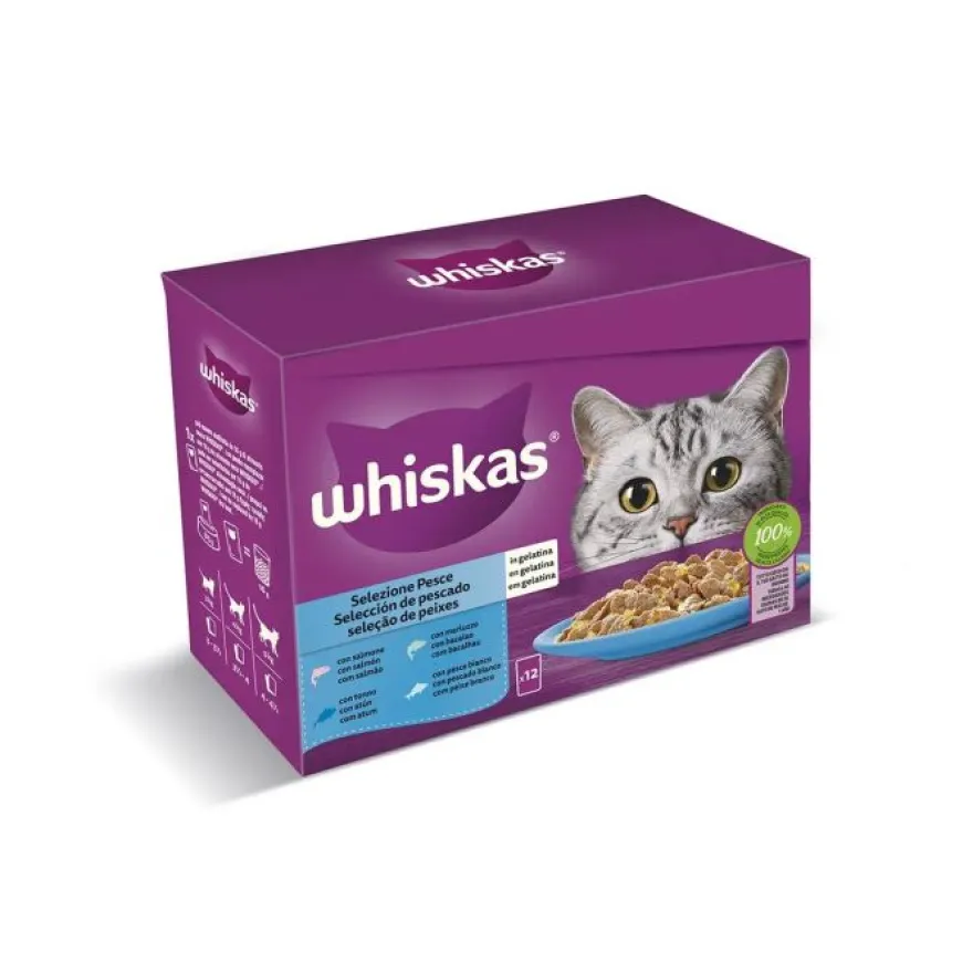 Whiskas Multipack Pescado Alimento Húmedo 48 sobres 85g