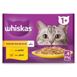 Whiskas Selección Aves Alimento Húmedo para Gatos Adultos 85g