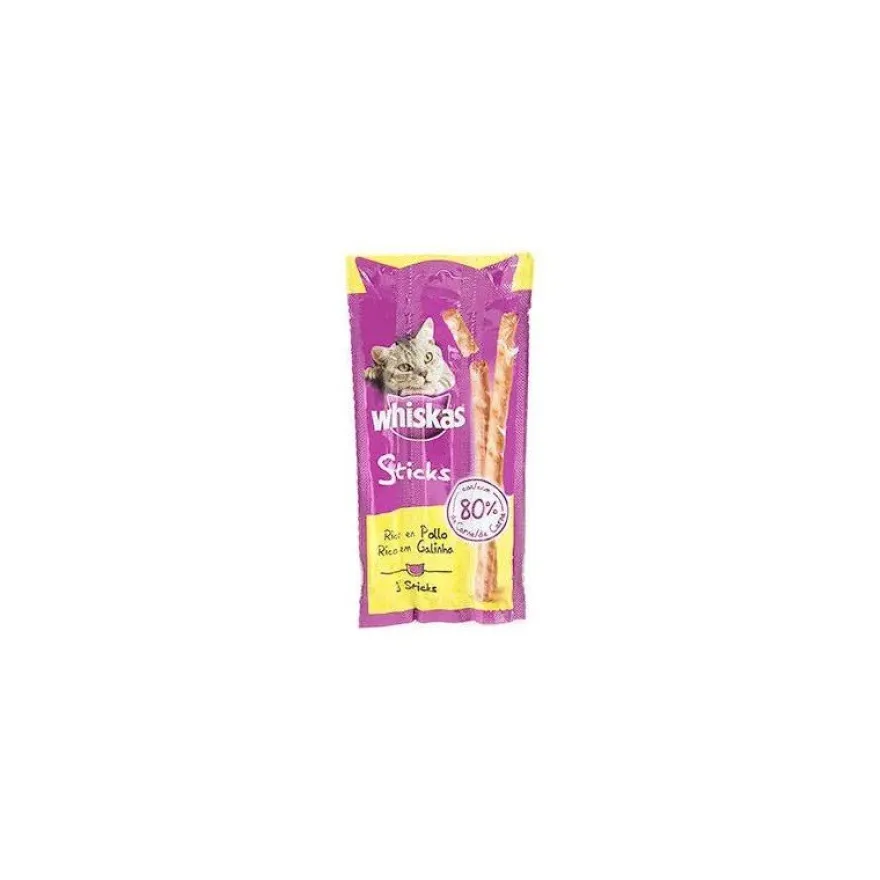 Whiskas Sticks Pollo Snack para Gatos 28 ud