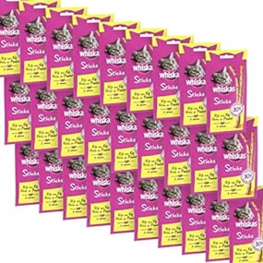 Whiskas Sticks Pollo Snack para Gatos 28 ud