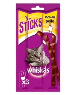 Whiskas Sticks Pollo Snack para Gatos 28 ud