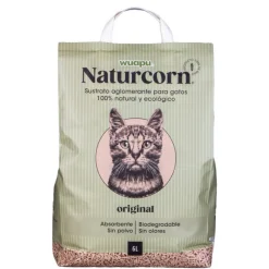 Wuapu Naturcorn Original Pellets Aglomerantes Arena Gato 6 L