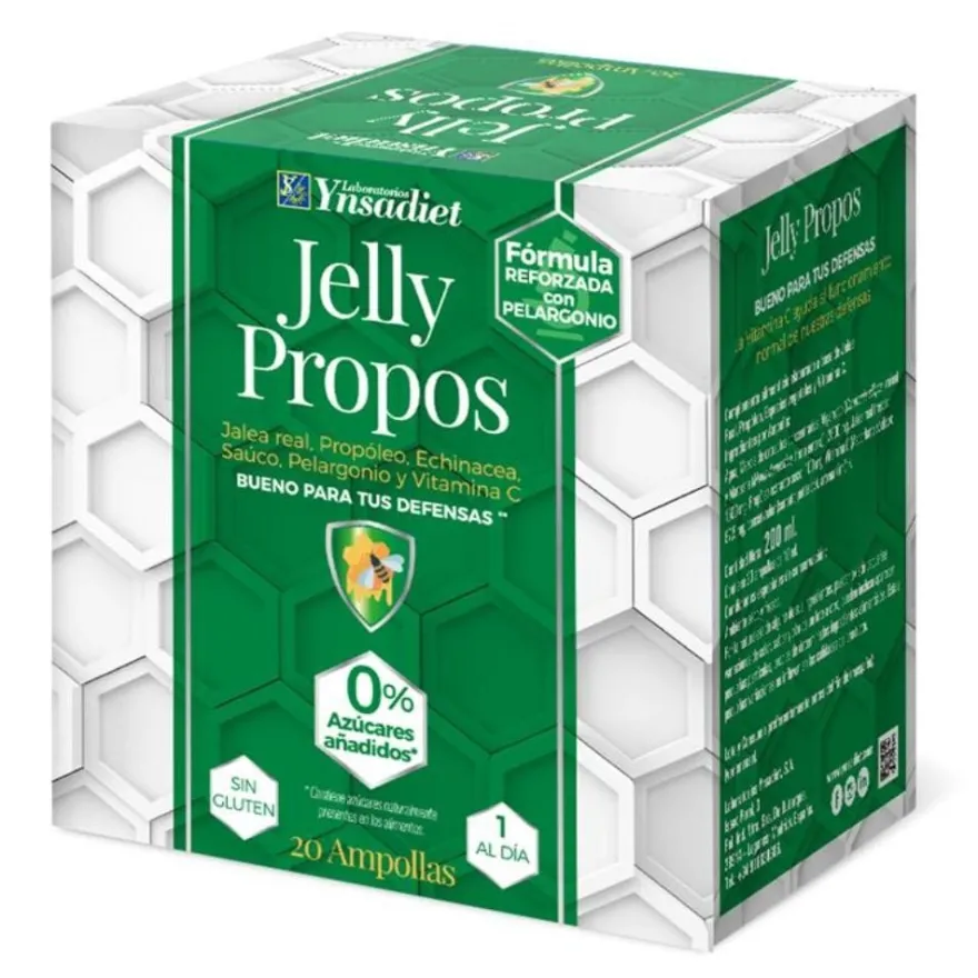 Ynsadiet Jalea + Propóleo Sin Azúcar 20 Ampollas