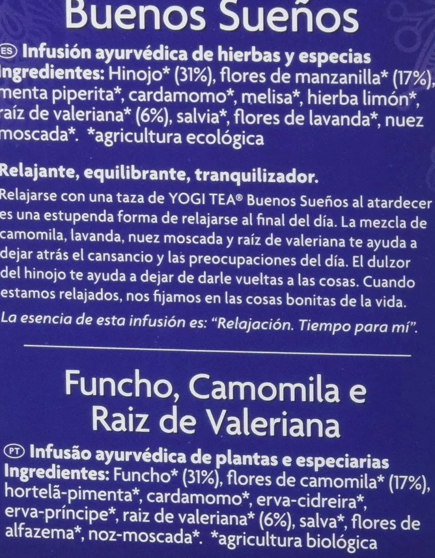 Yogi Tea Buenos Sueños 17 Bolsitas