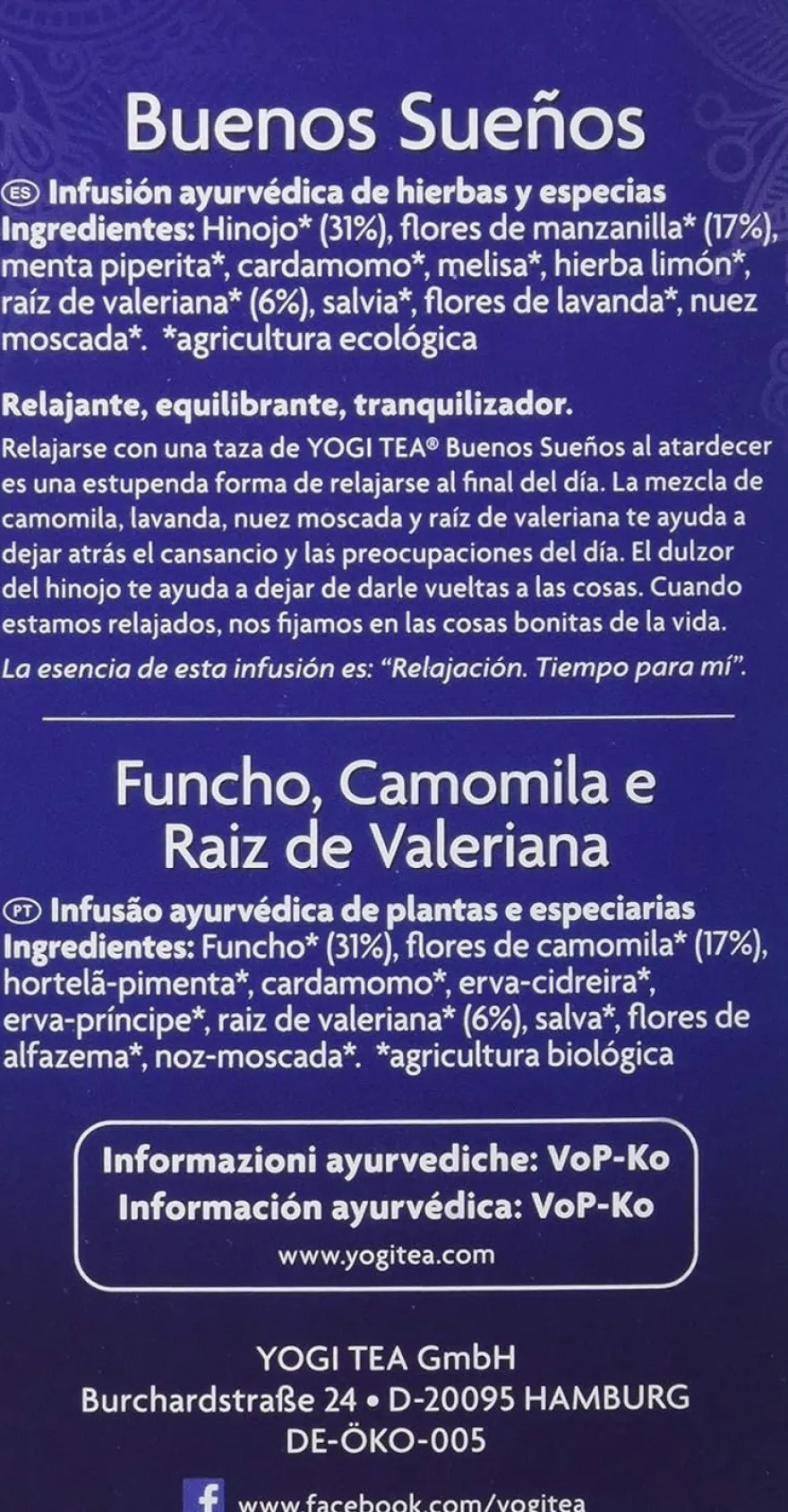 Yogi Tea Buenos Sueños 17 Bolsitas