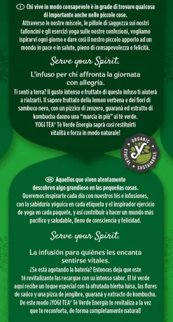 Yogi Tea Energía Té Verde 17 Bolsitas