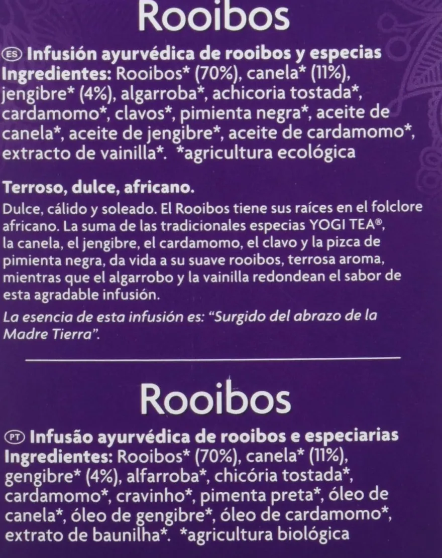 Yogi Tea Rooibos 17 Bolsitas