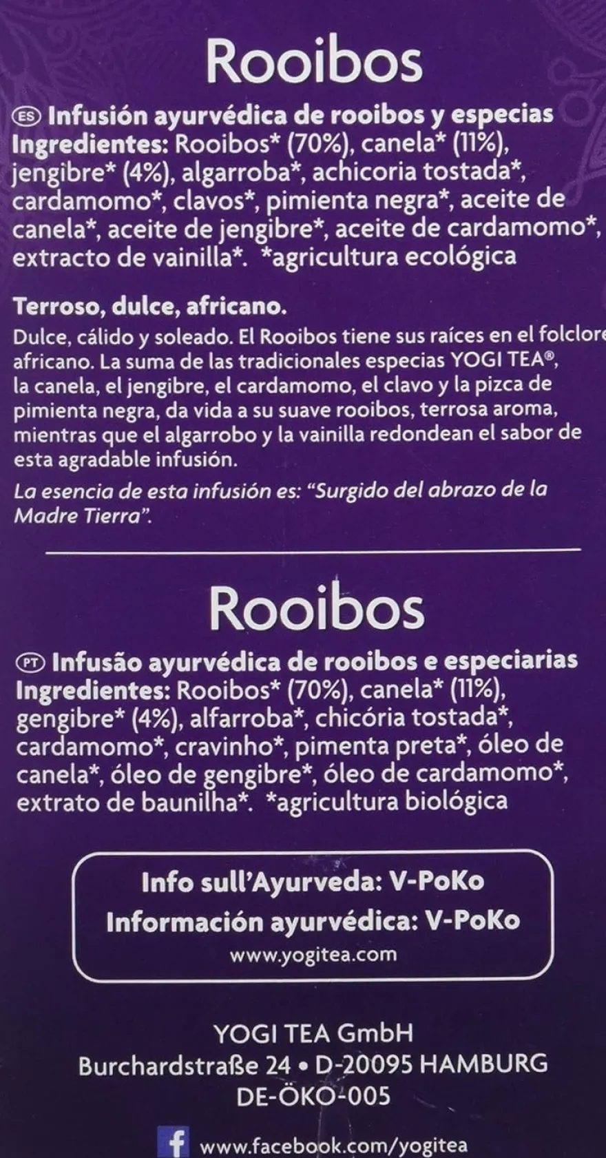 Yogi Tea Rooibos 17 Bolsitas