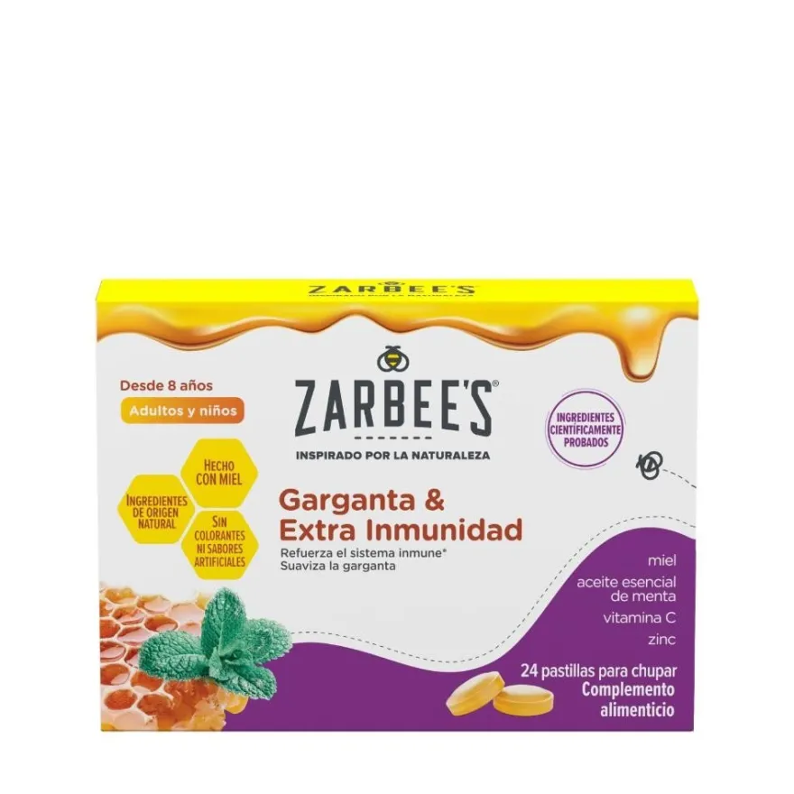 Zarbees Pastillas para Chupar Garganta 24 Comprimidos