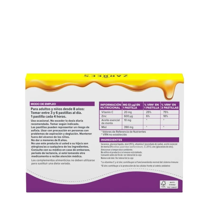 Zarbees Pastillas para Chupar Garganta 24 Comprimidos