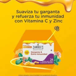 Zarbees Pastillas para Chupar Garganta 24 Comprimidos