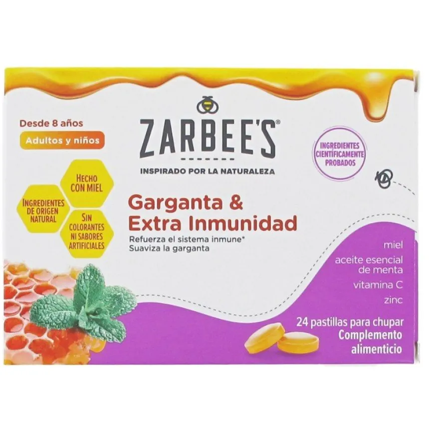 Zarbees Pastillas para Chupar Garganta 24 Comprimidos