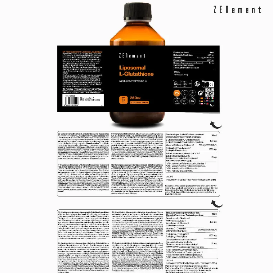 Zenement L-Glutatión Liposomal con Vitamina C 250 ml
