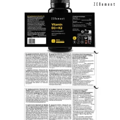Zenement Vitamina D3 + K2 2000 UI 200 cápsulas