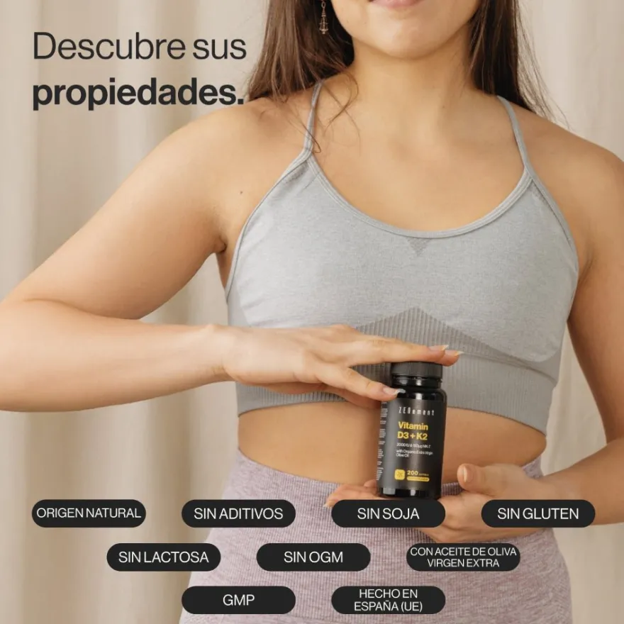 Zenement Vitamina D3 + K2 2000 UI 200 cápsulas