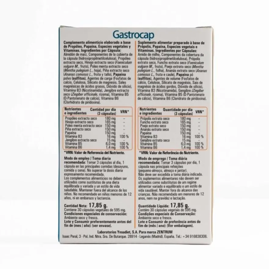Zentrum Gastrocap 30 Cápsulas