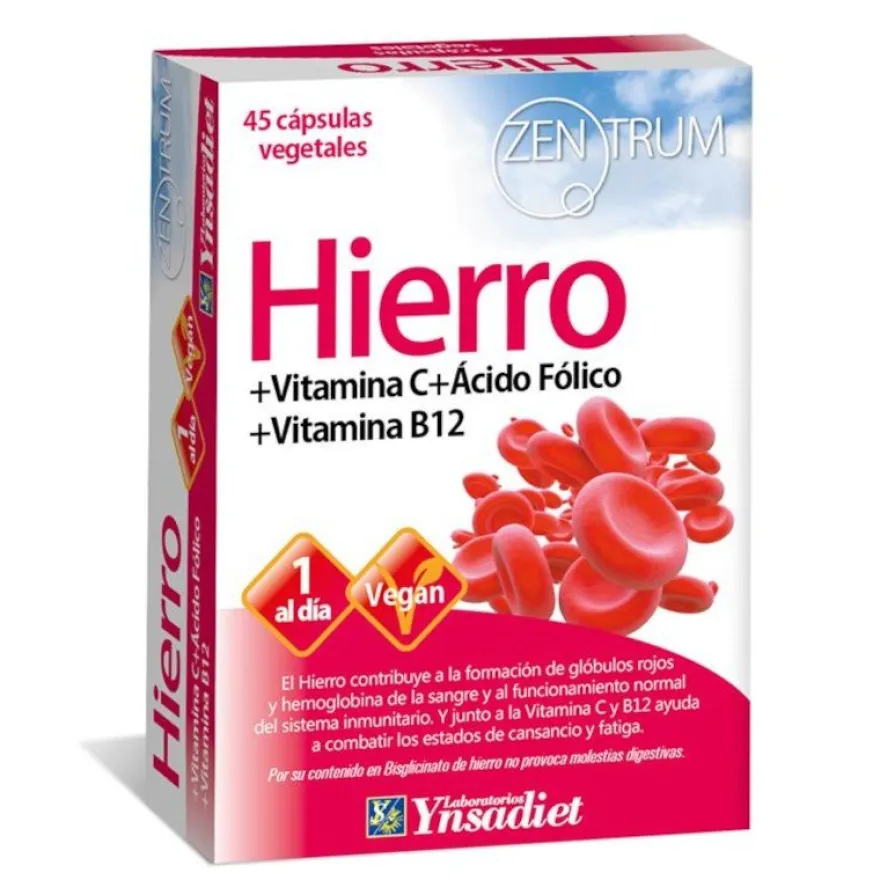 Zentrum Hierro 45 Cápsulas Vegetales