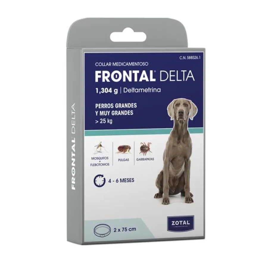 Zotal Frontal Delta Collar Duo 2 X 75 Cm Antiparasitario Perros