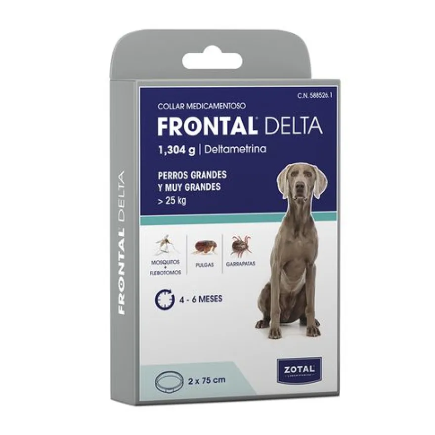 Zotal Frontal Delta Collar Duo 2 X 75 Cm Antiparasitario Perros