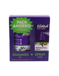 ZzzQuil Natura Gominolas y Spray Oral 60gominolas + 30ml