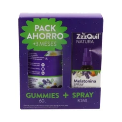 ZzzQuil Natura Gominolas y Spray Oral 60gominolas + 30ml