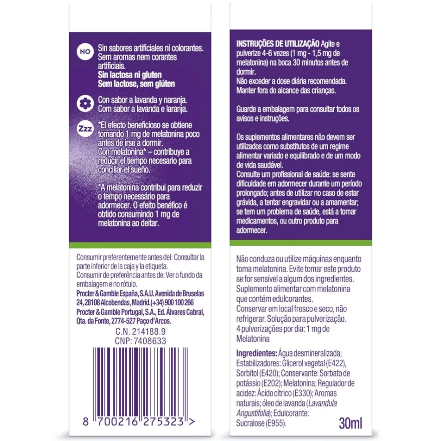 ZzzQuil Natura Spray Oral de Melatonina 30 ml