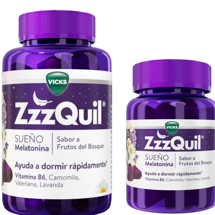 ZzzQuil Sueño Melatonina 60 + 30 Gummies