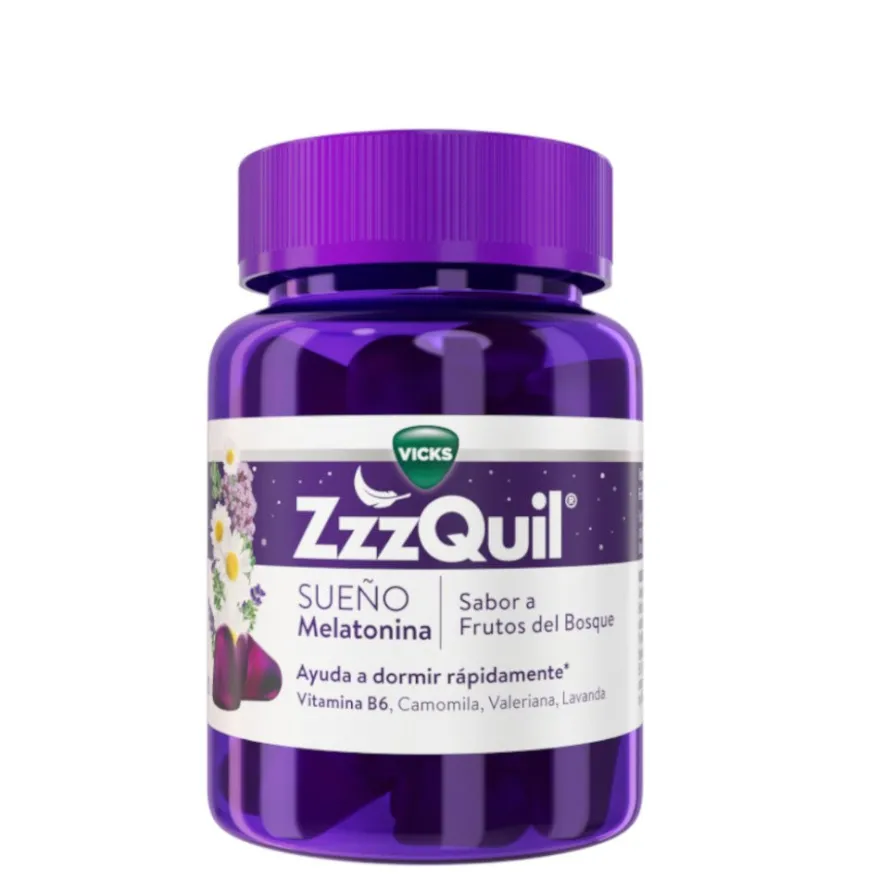 ZzzQuil Sueño Melatonina Sabor Frutos del Bosque 30 Gummies