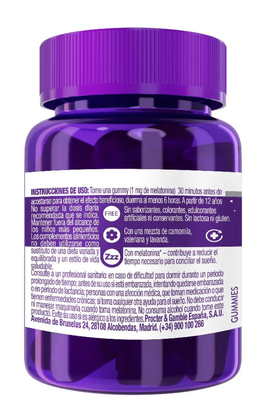 ZzzQuil Sueño Melatonina Sabor Frutos del Bosque 30 Gummies