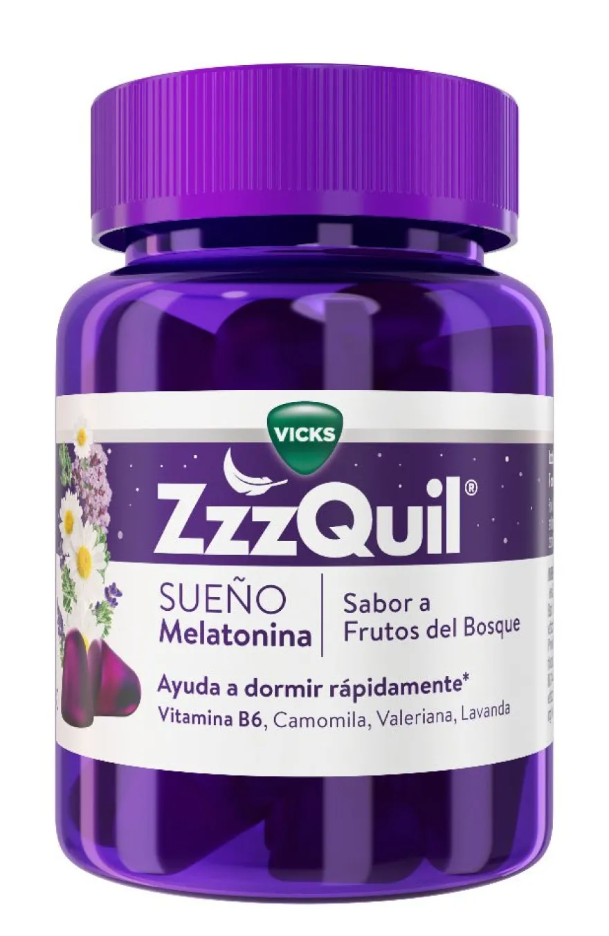 ZzzQuil Sueño Melatonina Sabor Frutos del Bosque 60 Gummies