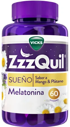 ZzzQuil Sueño Melatonina Sabor Mango & Plátano 60 Gummies