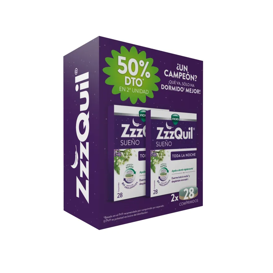 ZzzQuil Toda La Noche 2x28 tabletas